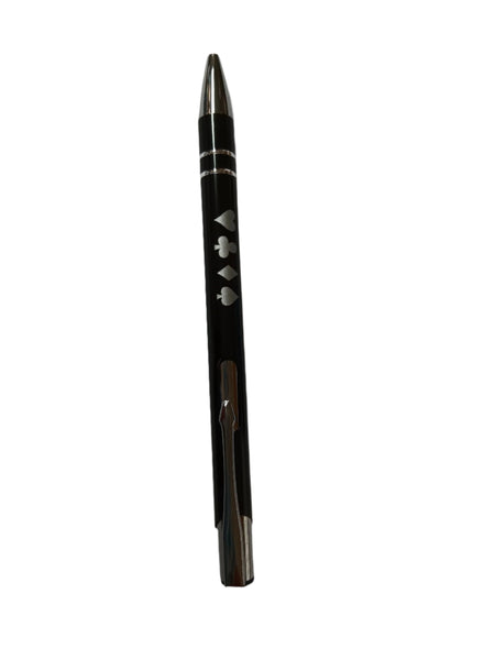 Pen with suit symbols