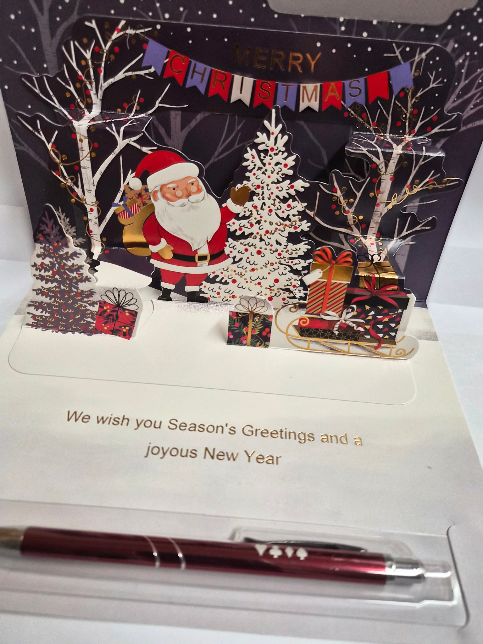 3D Christmas Card with Pen - NEW