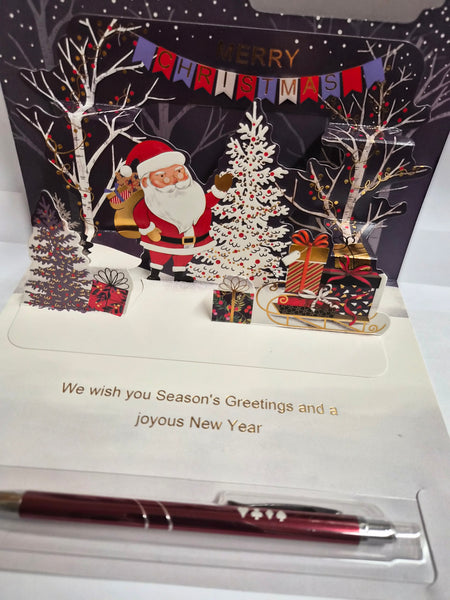 3D Christmas Card with Pen - NEW