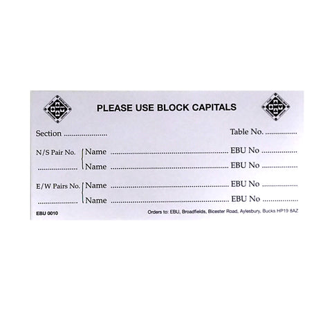 Name Slips - Pairs EBU0010